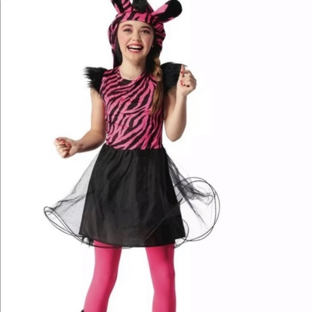 Halloween Girls Zebra Costume - Small